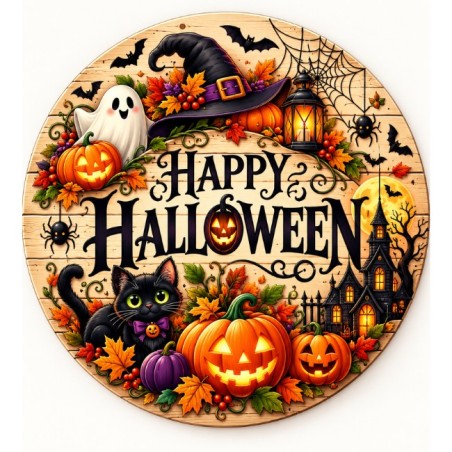 Papel de azúcar Happy Halloween (20 cm) Megasilvita
