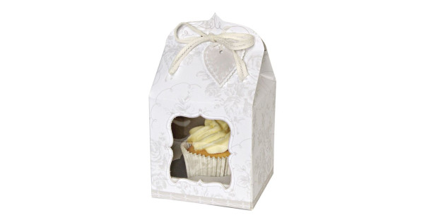Cajas pack 4 cajas cupcakes individuales Boda Plata