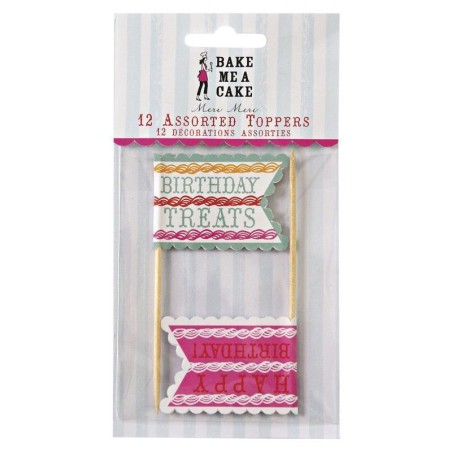 Pack de 12 toppers colección Birthday Treats Meri Meri