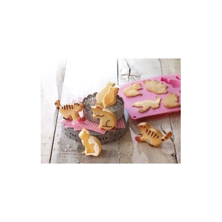 Molde silicona pastelitos Gatos Birkmann
