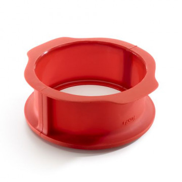 Molde redondo 15 cm Duo Springform: silicona con plato de ceramica Rojo Lékué