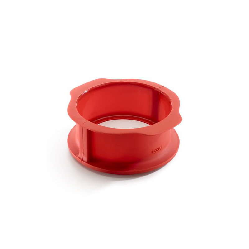 Molde redondo 15 cm Duo Springform: silicona con plato de ceramica Rojo Lékué