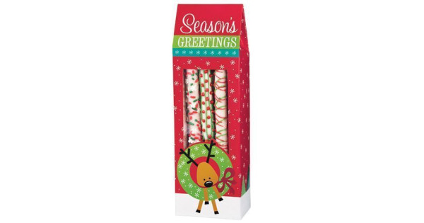 Cajas, pack 3 cajas largas presentación de Pretzel Santa Navidad Wilton