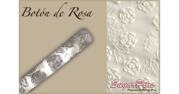 Rodillo texturizador grande 40 cm Botón de Rosa SugarPins