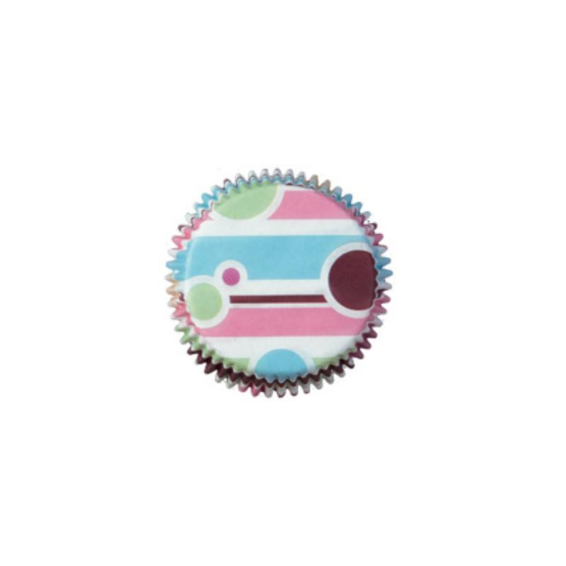 Cápsulas de cupcakes Bubble Stripes (75) Wilton