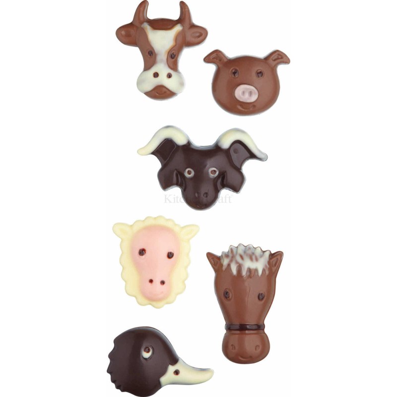 Molde para bombones animales del mar y de la tierra