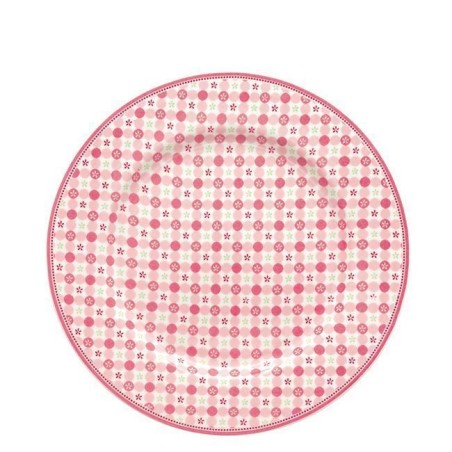 Plato de cerámica postre Mimi Pink Green Gate