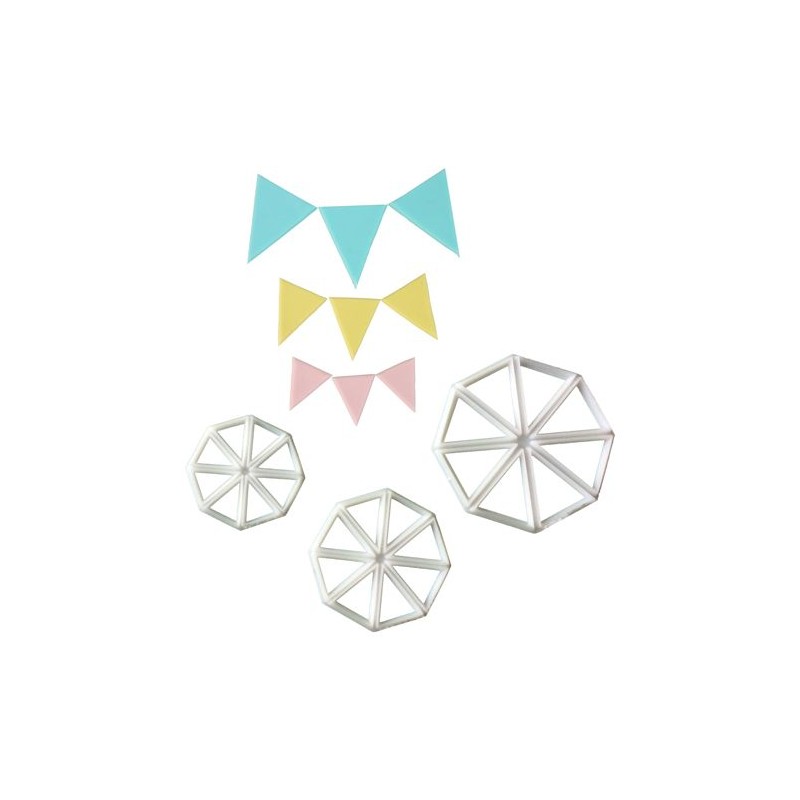 Pack de 3 cortantes para hacer Banderolas FMM