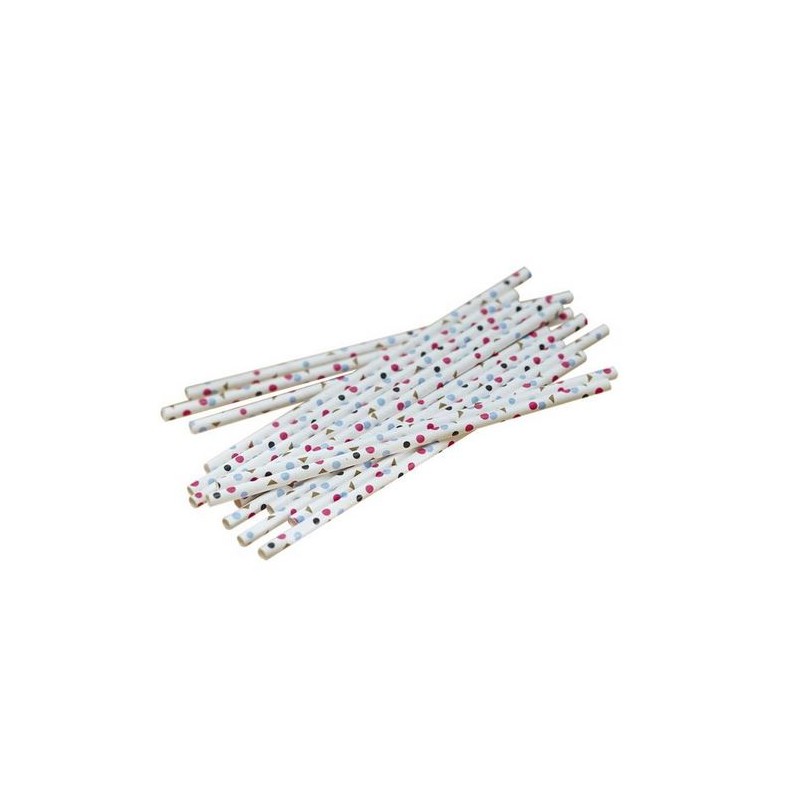 Pajitas de papel Fiesta Confetti