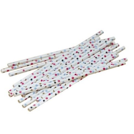 Pajitas de papel Fiesta Confetti