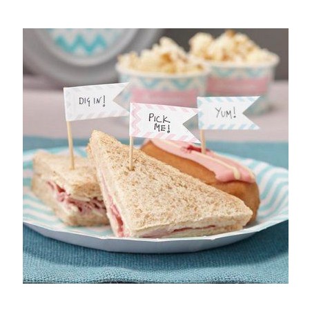 Pack de 15 toppers Chevron Pastel