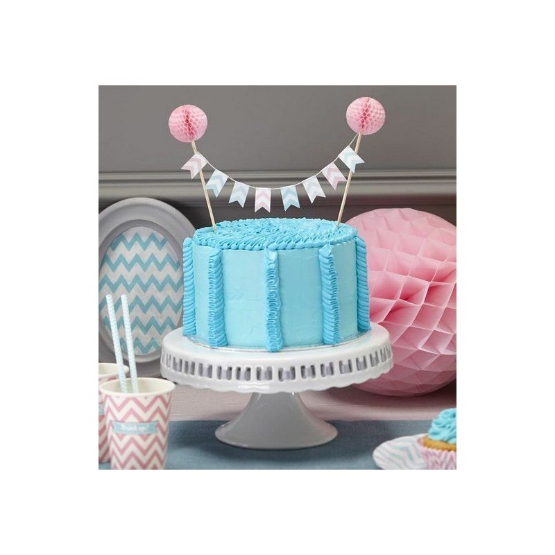 Guirnalda tarta Chevron Pastel