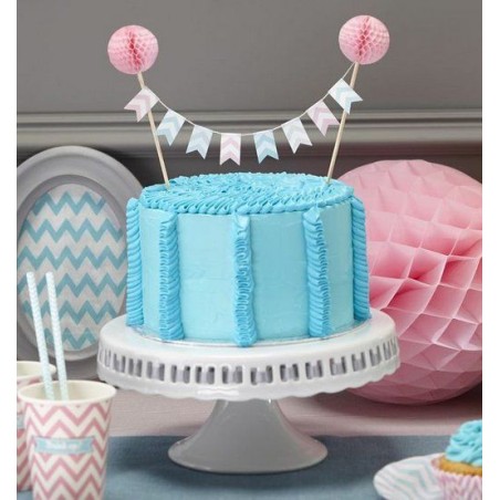 Guirnalda tarta Chevron Pastel