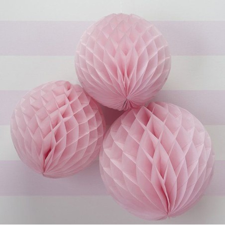 Bolas nido de abeja Rosa