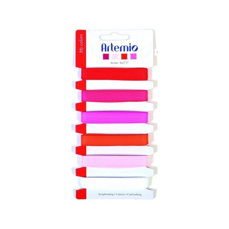 Pack de Cintas de Tela Tonos Rojo