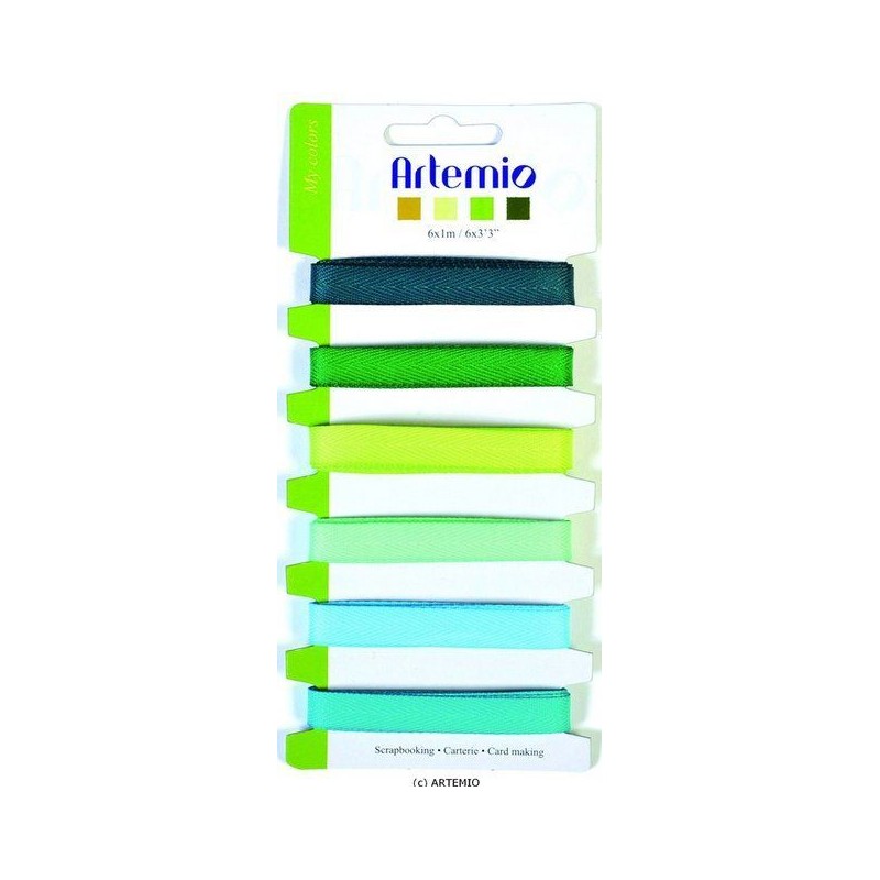 Pack de Cintas de Tela Tonos Verde