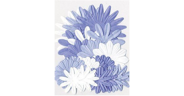 Flores de papel tonos Azules