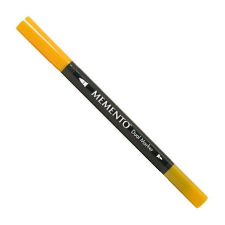 Rotulador doble punta Memento Amarillo Dandelion