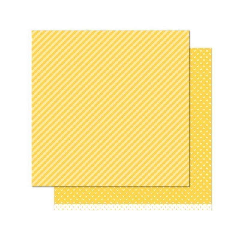 Papel doble cara Rayas Amarilla