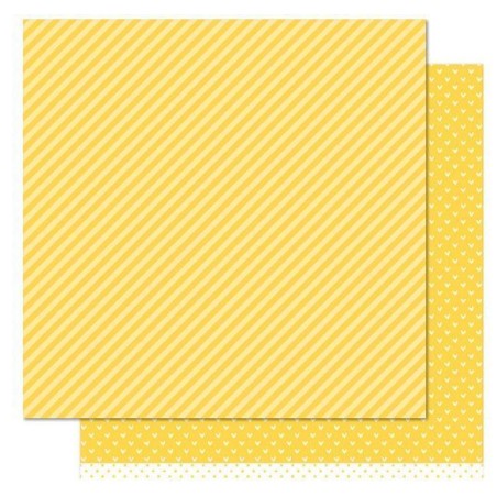 Papel doble cara Rayas Amarilla