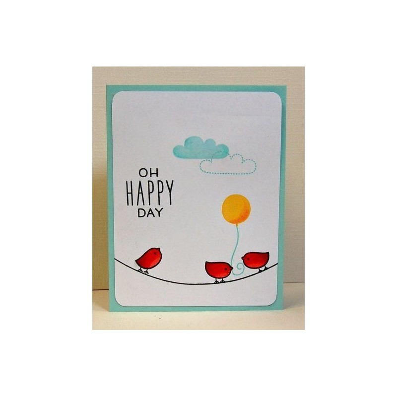 Set sellos transparentes Hippo Birdie
