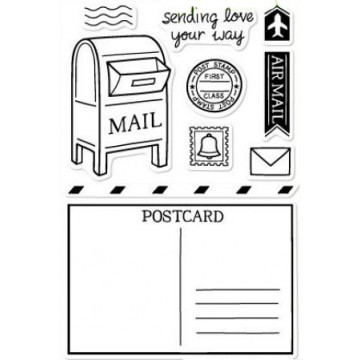 Set sellos transparentes Postal