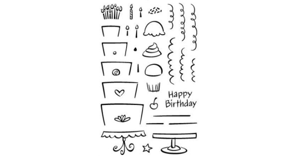 Set sellos transparentes Cake y Cupcake