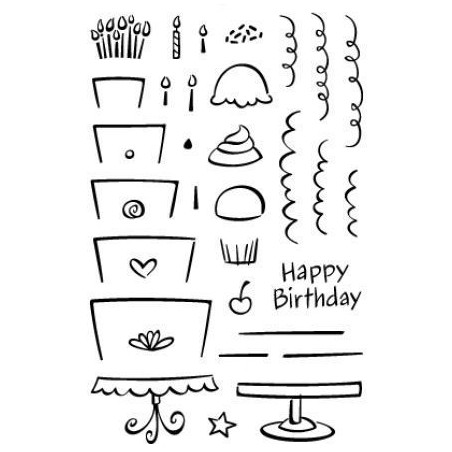 Set sellos transparentes Cake y Cupcake