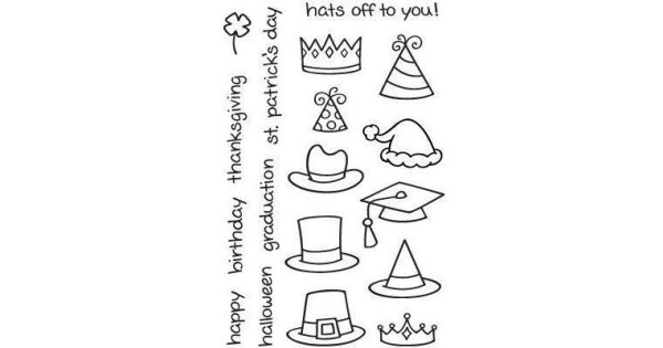 Set sellos transparentes Sombreros
