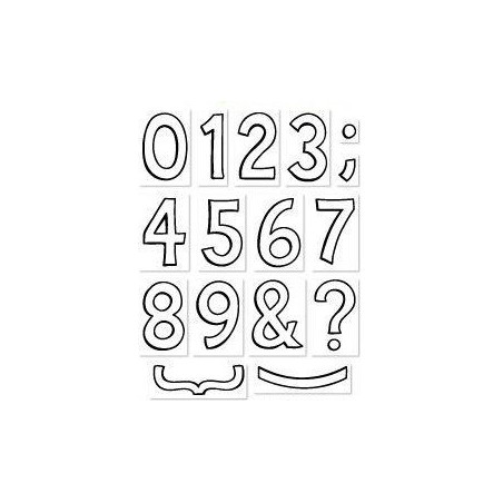 Set sellos transparentes Numeros Grandes Quinns