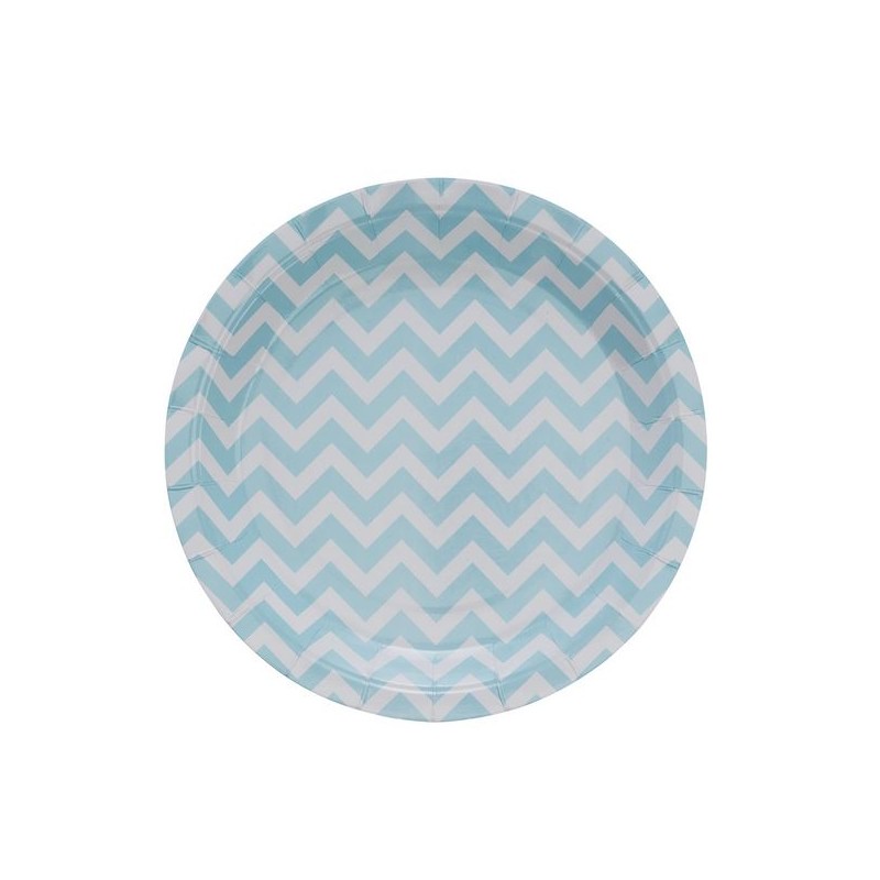 Platos Fiesta Chevron Azul