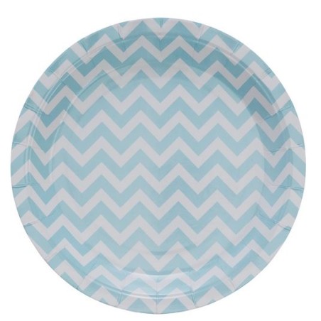Platos Fiesta Chevron Azul