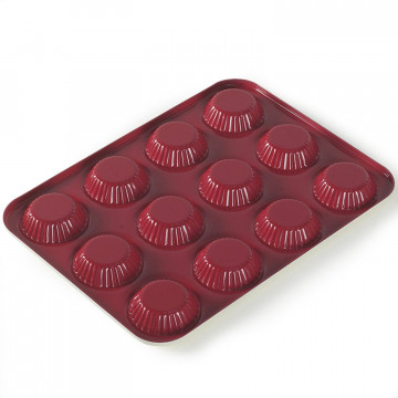Molde 12 cavidades mini Tartaletas Rojo Nordic Ware