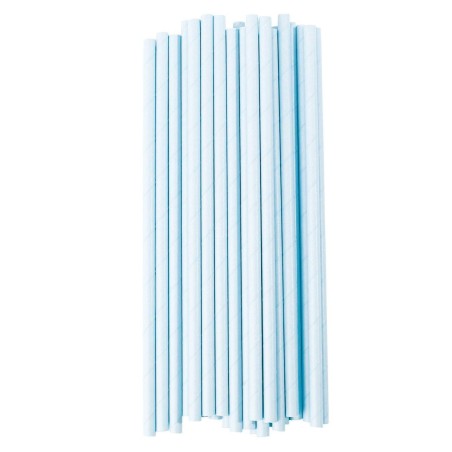 Pajitas de papel Azul Pastel