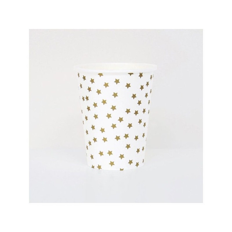 Vasos Fiesta Estrellas Doradas