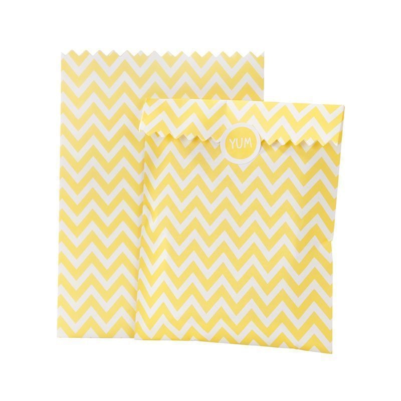 Bolsas Papel Chevron Amarillo