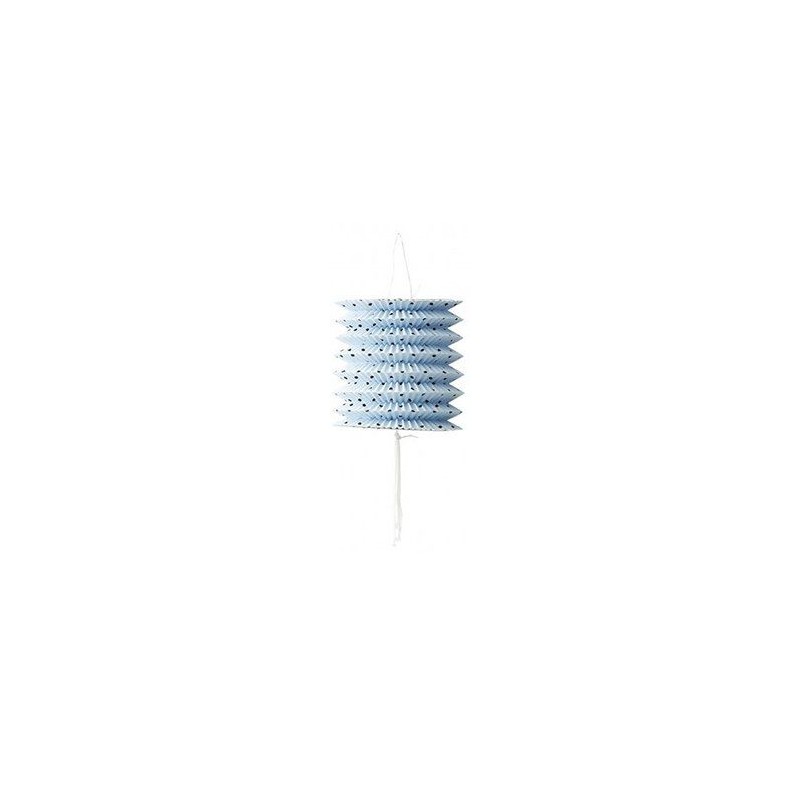 Farol de papel 10 cm Lunares Azul