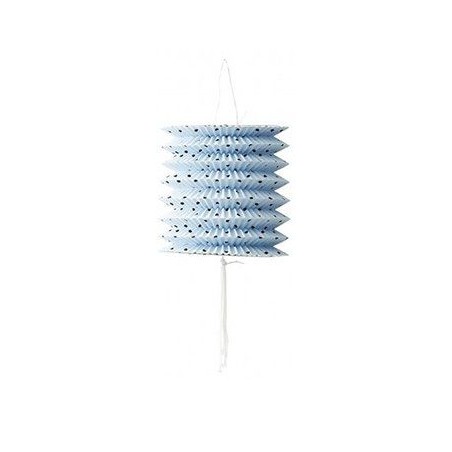 Farol de papel 10 cm Lunares Azul