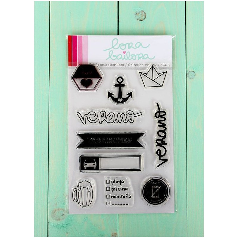 Set sellos transparentes VERANO AZUL Lorabailaora