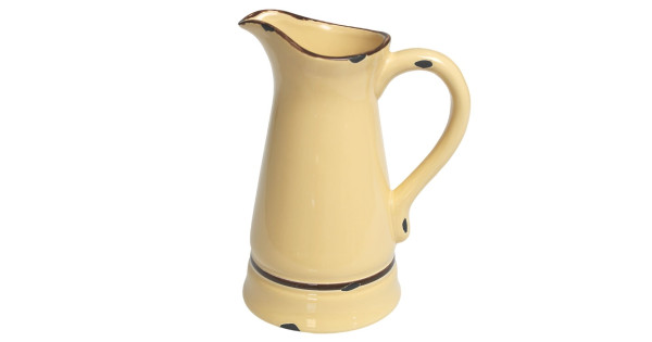 Jarra de cerámica Amarillo Pastel Vintage