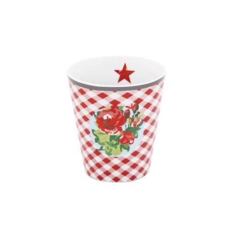 Tazón de leche Vichy Rojo Floral Krasilnikoff