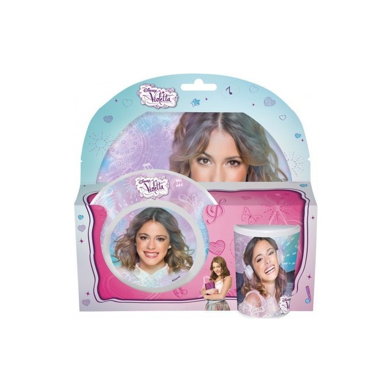 Set Vaso + Cuenco + Plato Violetta
