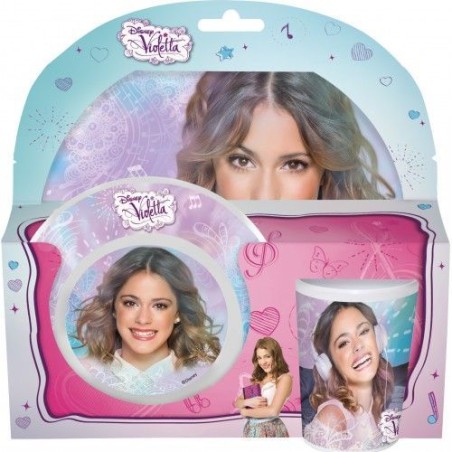 Set Vaso + Cuenco + Plato Violetta