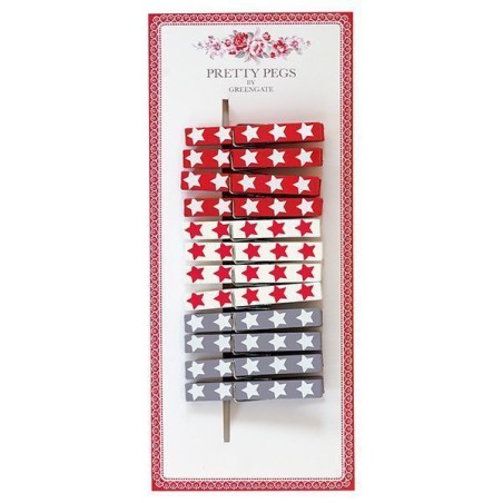 Pack 12 pinzas de madera Coco Green Gate