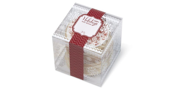 Caja transparente dulces Happy Holiday to you Wilton