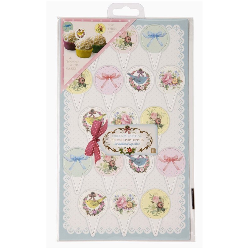 Pack de 17 toppers: Volantes y Glaseado
