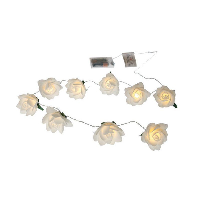 Guirnalda de luces Rosas Blancas