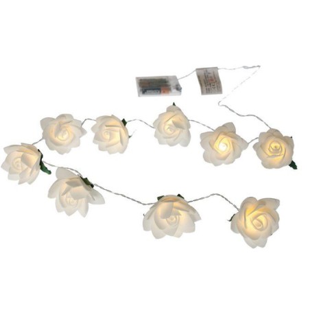 Guirnalda de luces Rosas Blancas