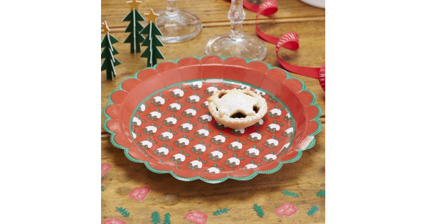 Plato fiesta Pudding Navidad