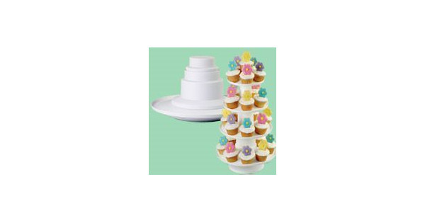 Stand presentación cupcakes 4 Tier Stacked Dessert Tower Wilton